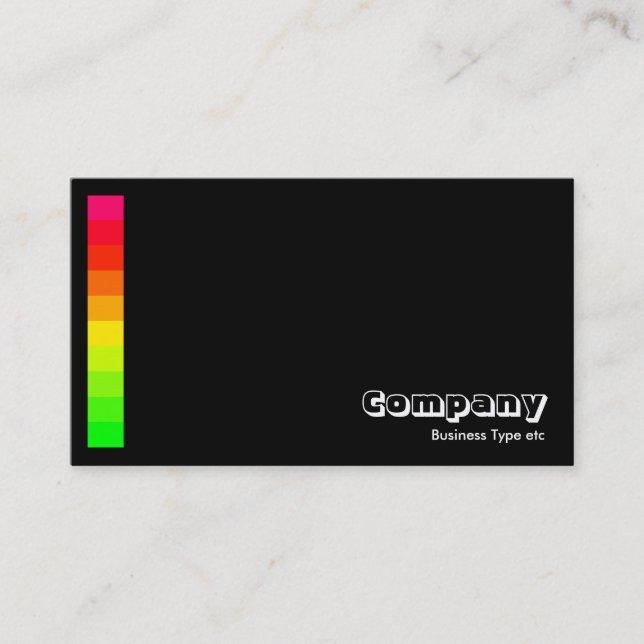 Colour Variations IV 02a - Black Business Card (Front)