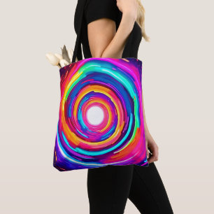 Colour Vortex: Dynamic Design Tote Bag