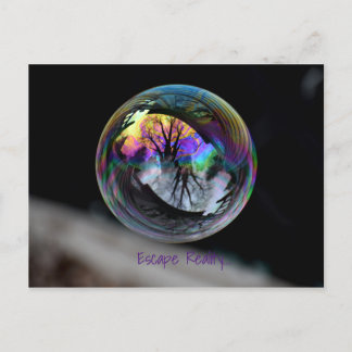 Colour vs Black/White Bubble Postcard