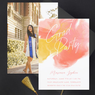 Colour Wash Grad Party Invitation