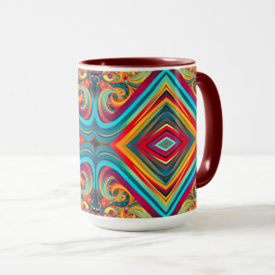 Colour Wave Fusion – Modern Abstract Swirl Art Mug