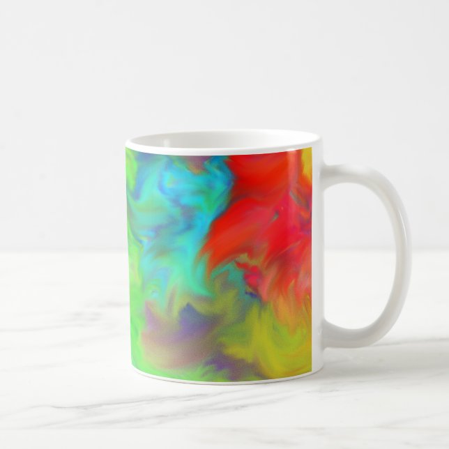 Colour Waves Surfeit Abstract Art Coffee Mug (Right)