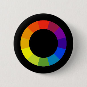 colour wheel 6 cm round badge