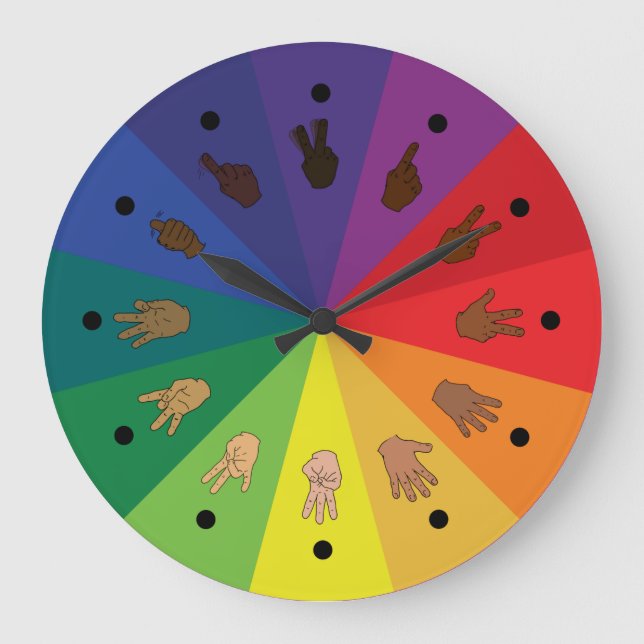 Colour Wheel ASL Clock (12 segments) (Front)
