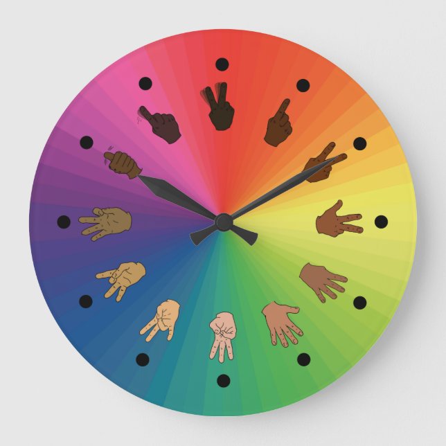 Colour Wheel ASL Clock (Minute segments) (Front)