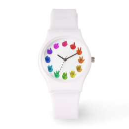 Colour wheel asl sign language numbers watch