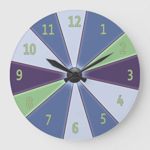 Colour Wheel Blue Large Clock