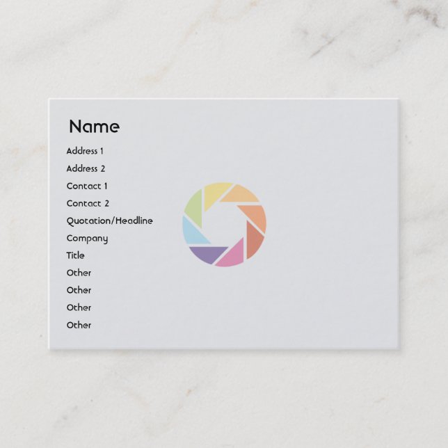 Colour Wheel - Chubby Business Card (Front)