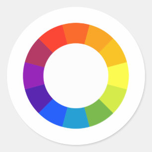Colour Wheel Classic Round Sticker