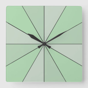 Colour Wheel Green Square Wall Clock