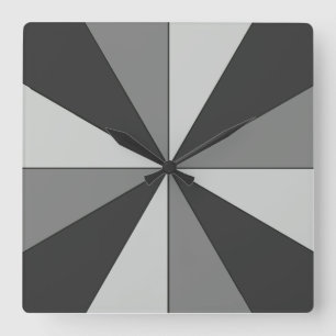 Colour Wheel Grey Modern Minimalistic Square Wall Clock