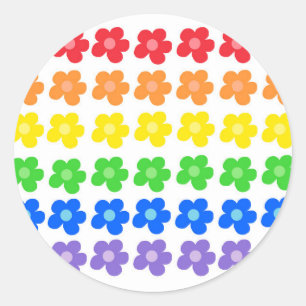 Colour Wheel Harmony In Floral Design Classic Round Sticker