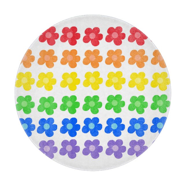 Colour Wheel Harmony In Floral Design Cutting Board (Front)