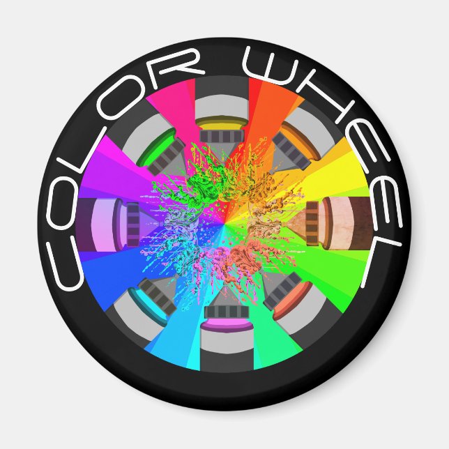 Colour Wheel Paint Splash Magnet (Front)