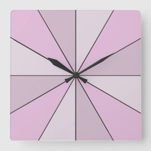 Colour Wheel Pink Square Wall Clock