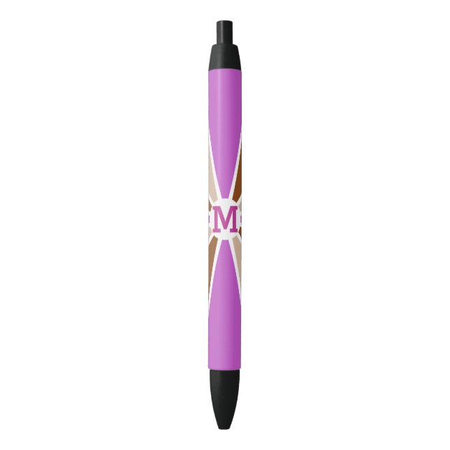 Colour Wheel / Rays custom monogram pens (Front Vertical)