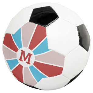 Colour Wheel / Rays custom monogram soccer ball