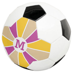 Colour Wheel / Rays custom monogram soccer ball
