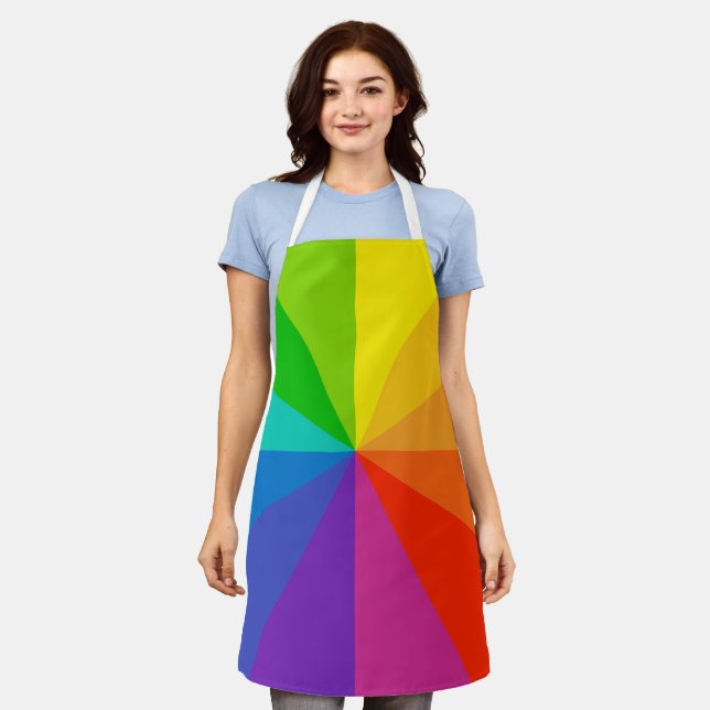 colour wheel theory school science hue disc light  apron (Worn)