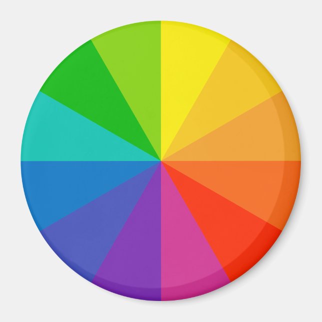 colour wheel theory school science hue disc light  magnet (Front)