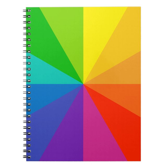 colour wheel theory school science hue disc light  notebook (Front)