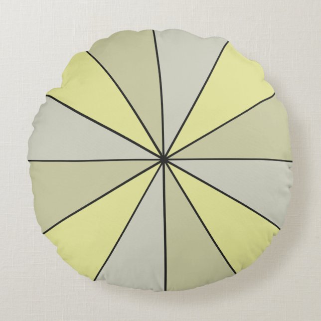 Colour Wheel Yellow Round Cushion (Front)