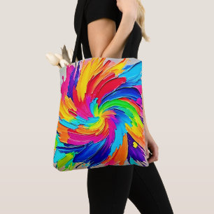 Colour Whirl: Abstract Art Tote Bag