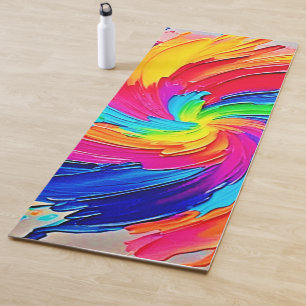 Colour Whirl: Abstract Art Yoga Mat