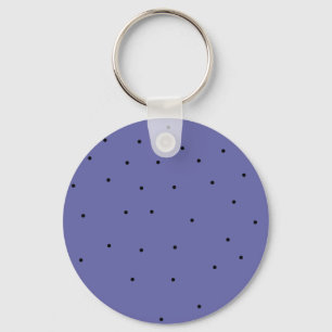 Colour With Small Black Dots Pattern Key Ring