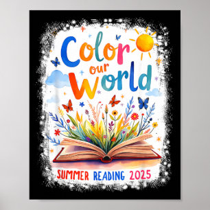 Colour World Summer Reading Book Wildflowers Poster