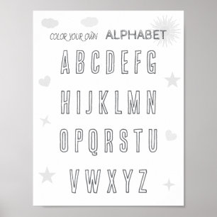 Colour you own ABC  Poster