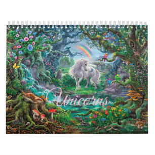 Colour your kids Unicorn Calendar