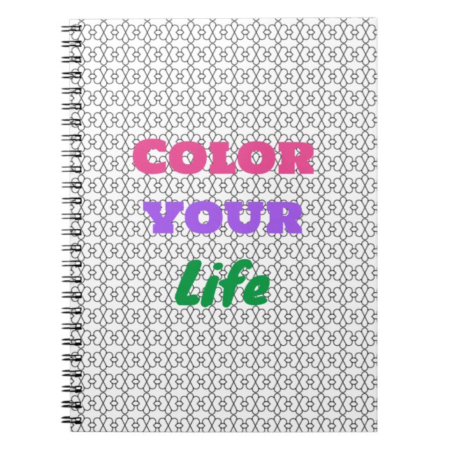 Colour your life journal cover | Flower pattern (Front)