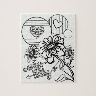 Colour your own adult colouring teen jigsaw puzzle