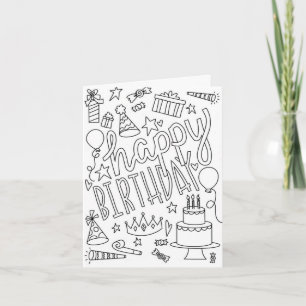 Colour-your-own birthday card