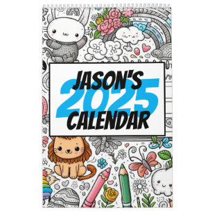 Colour your own blank Calendar