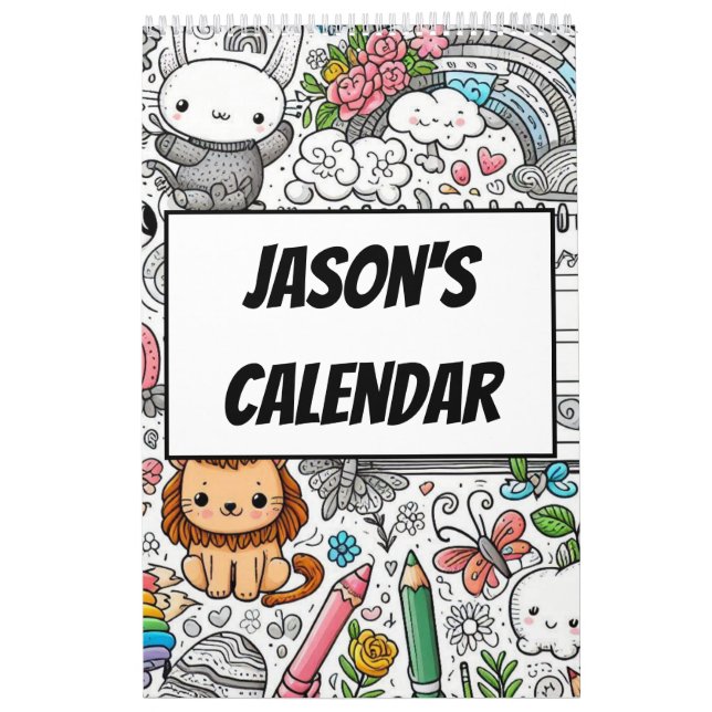 Colour your own calendar for kids  (Cover)