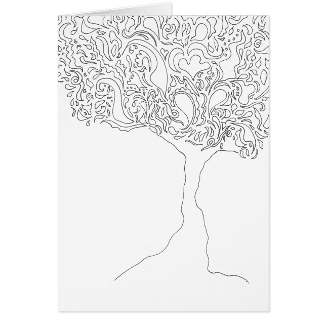 Colour Your Own Card - Tree (Front)