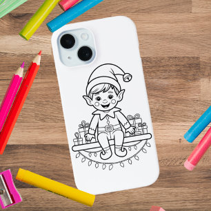 Colour Your Own Christmas Elf iPhone / iPad case