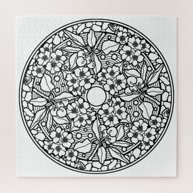 Colour Your Own Colouring Book Design Cherries Jigsaw Puzzle (Vertical)