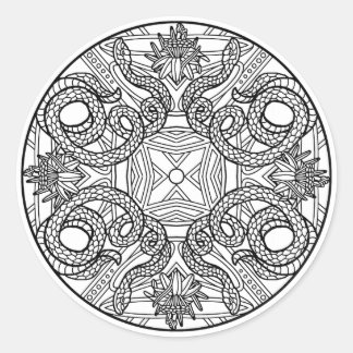 Colour Your Own Colouring Book Design Craft Sticke Classic Round Sticker
