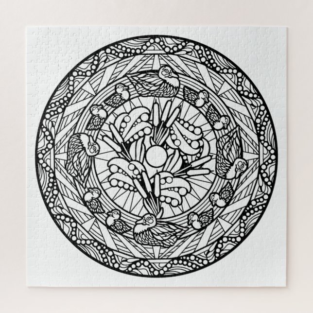 Colour Your Own Colouring Book Mandala Animals Jigsaw Puzzle (Vertical)