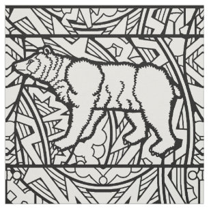 Colour Your Own Colouring Book Repeat Pattern Fabric