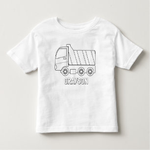 Colour Your Own Dump Truck Personalised Shirt
