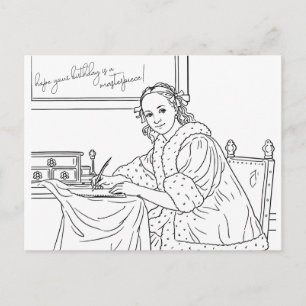 Colour Your Own Happy Birthday Postcard
