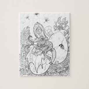 Colour your own Hatchling Dragon Jigsaw Puzzle