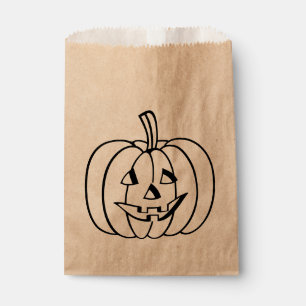 Colour-Your-Own Jack-O-Lantern Halloween Pumpkin Favour Bag