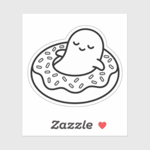 Colour Your Own Kawaii Ghost Doughnut Floatie