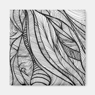 Colour Your Own line art black and white colouring Magnet