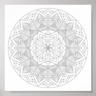 Colour-Your-Own Mandala  060517_3 Poster